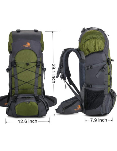 Mochila Impermeable Bseash 60L para Senderismo y Camping