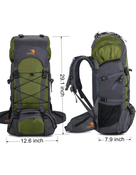 Mochila Impermeable Bseash 60L para Senderismo y Camping