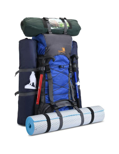 Mochila Impermeable Bseash 60L para Senderismo y Camping