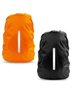 Funda Impermeable para Mochila LAMA 2 Pack S Negro Naranja