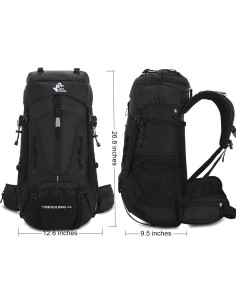 Mochila de senderismo Bseash 60L impermeable con cubierta 2