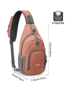 Mochila Cruzada G4Free Tn22b091d con Protección RFID 7L 2