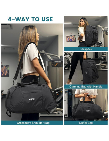 Mochila Duffle 40L G4Free para Gimnasio y Viaje Unisex