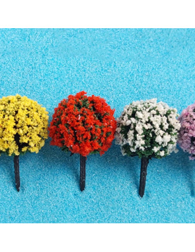 24 Árboles de Flores Miniatura Hemoton para Jardín y Decoración