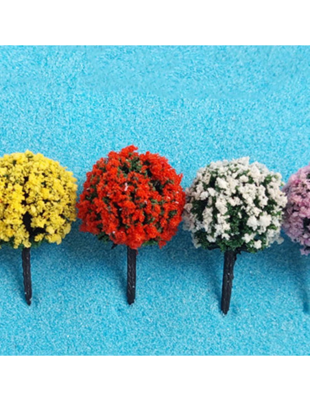 24 Árboles de Flores Miniatura Hemoton para Jardín y Decoración