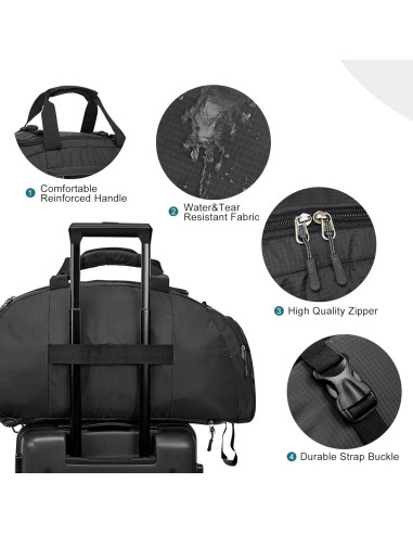 Mochila Duffle 40L G4Free para Gimnasio y Viaje Unisex