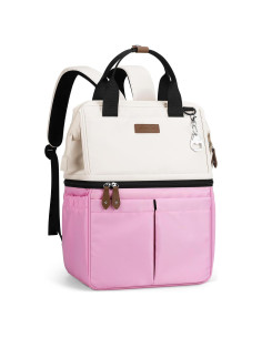 Mochila Cooler Aislada Maelstrom 24L Doble Piso Beige/Rosa