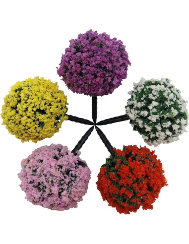 24 Árboles de Flores Miniatura Hemoton para Jardín y Decoración