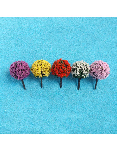 24 Árboles de Flores Miniatura Hemoton para Jardín y Decoración