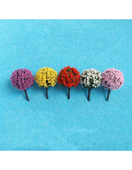 24 Árboles de Flores Miniatura Hemoton para Jardín y Decoración