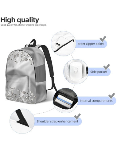 Mochila de Lona URTEAS 5L con Compartimentos para Laptop