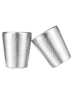 Tazas de Acero Inoxidable TIICOO 2 Paquetes 300ml Apilables