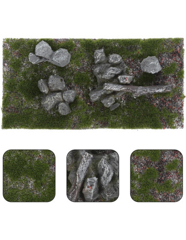 Mesa de Arena Césped Artificial Abaodam 14x7 cm Verde