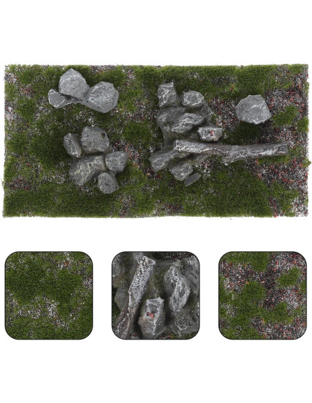 Mesa de Arena Césped Artificial Abaodam 14x7 cm Verde