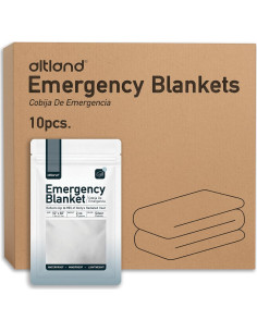 Paquete de 10 mantas de emergencia Altland 132x208 cm 2