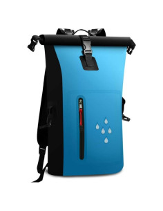 Bolsa de viaje impermeable CALVINSUIT 25L azul con bolsillo