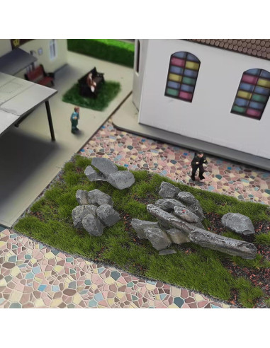 Mesa de Arena Césped Artificial Abaodam 14x7 cm Verde