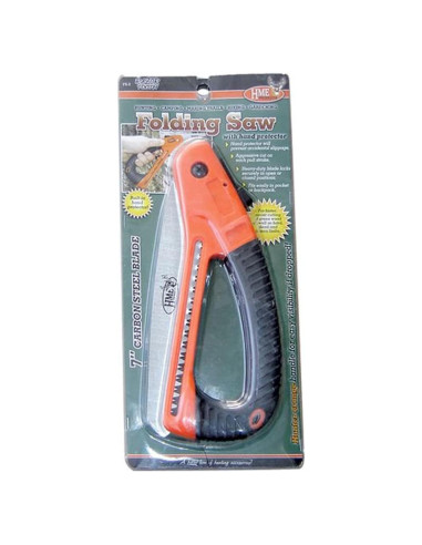 Sierra Plegable HME 17.78 cm Acero al Carbono con Protector
