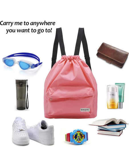 Bolsa de Natación KIKIGOAL Impermeable 36x40cm Rosa