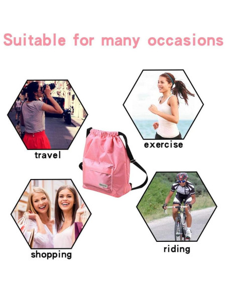 Bolsa de Natación KIKIGOAL Impermeable 36x40cm Rosa