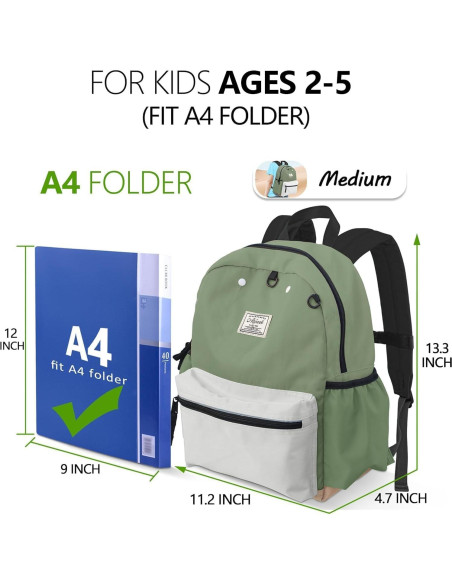 Mochila Infantil Unisex atgark 33 cm para Jardín de Infancia