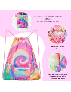 Mochila de Malla Fiodrimy con Cuerda y Bolsillo 38x50cm 2