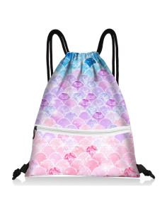 Mochila de Cuerda Slohif Impermeable Sirena 12L para Niños