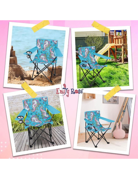 Silla Plegable para Niños Emily Rose Unicornios Marinos