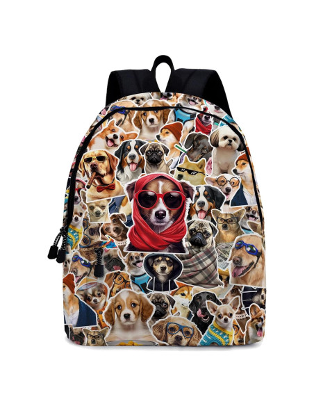 Mochila Escolar ROVOZAR 41 cm Tema Perro para Niños