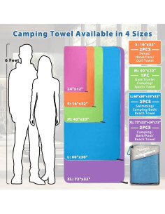 Toalla de Microfibra SYOURSELF XL Secado Rápido 183x81cm 2