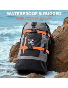 Mochila Impermeable HEETA 40L para Senderismo y Viajes 2