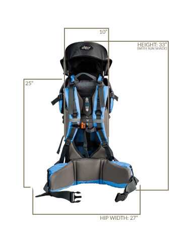 Mochila Portabebés ClevrPlus Canyonero Azul para Senderismo