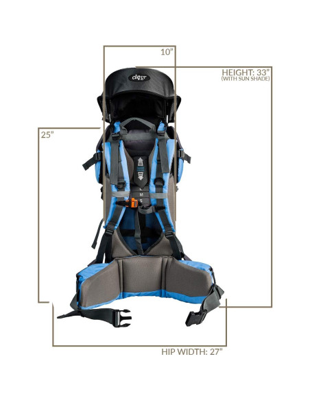 Mochila Portabebés ClevrPlus Canyonero Azul para Senderismo