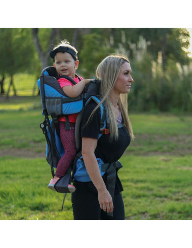 Mochila Portabebés ClevrPlus Canyonero Azul para Senderismo