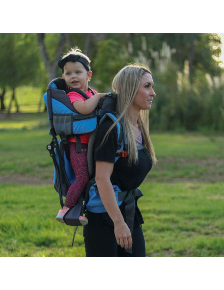 Mochila Portabebés ClevrPlus Canyonero Azul para Senderismo
