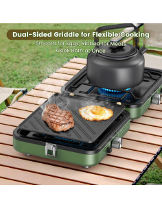 Estufa de Camping Plegable OGERY 2 Quemadores Propano 2.6 kg 2