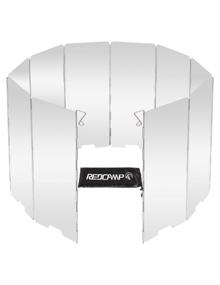 Paravientos Plegable REDCAMP para Estufa de Camping 10 Placas
