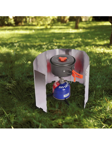 Paravientos Plegable REDCAMP para Estufa de Camping 10 Placas