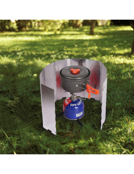 Paravientos Plegable REDCAMP para Estufa de Camping 10 Placas