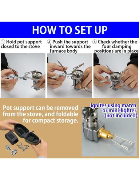 Estufa de Gas Camping Plegable CAMPINGMOON XD-2-NE 3.3kW
