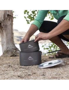 Juego de Cocina para Camping MSR 2 Ollas Cerámicas 1.5L y 2.5L 2