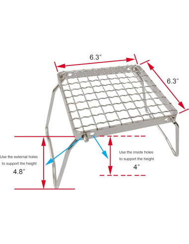 Parrilla Portátil TreGoo LTZJ16-ALL Acero Inoxidable 304