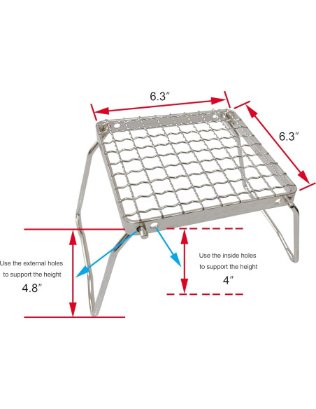 Parrilla Portátil TreGoo LTZJ16-ALL Acero Inoxidable 304