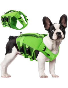 Chaleco de Vida para Perros ASENKU Verde 2XL Flotación 2