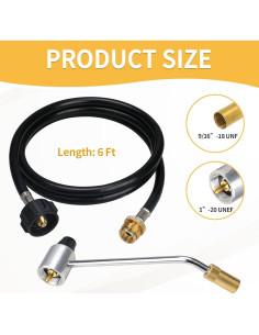 Regulador de Estufa de Camping FATCANMA 5430 con Manguera de Propano 1.8m 2