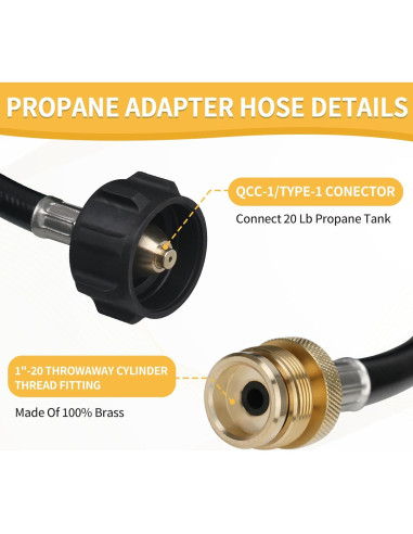 Regulador de Estufa de Camping FATCANMA 5430 con Manguera de Propano 1.8m