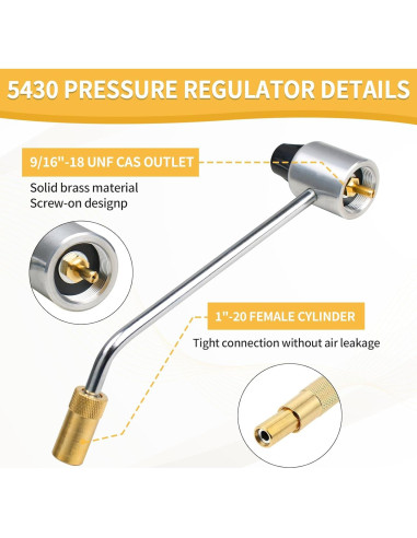 Regulador de Estufa de Camping FATCANMA 5430 con Manguera de Propano 1.8m