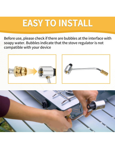 Regulador de Estufa de Camping FATCANMA 5430 con Manguera de Propano 1.8m