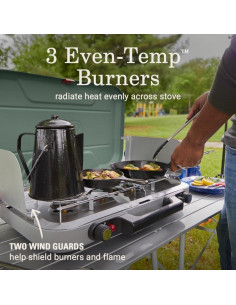 Cocina de Camping Coleman Cascade 328 3 Quemadores 28000 BTUs 2