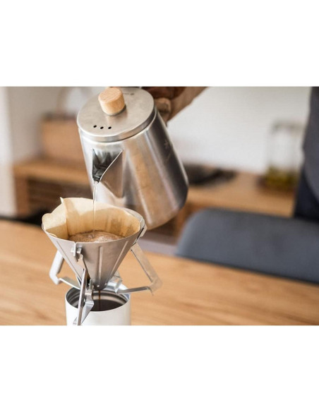 Hervidor de Barista Snow Peak 1L Acero Inoxidable Camping